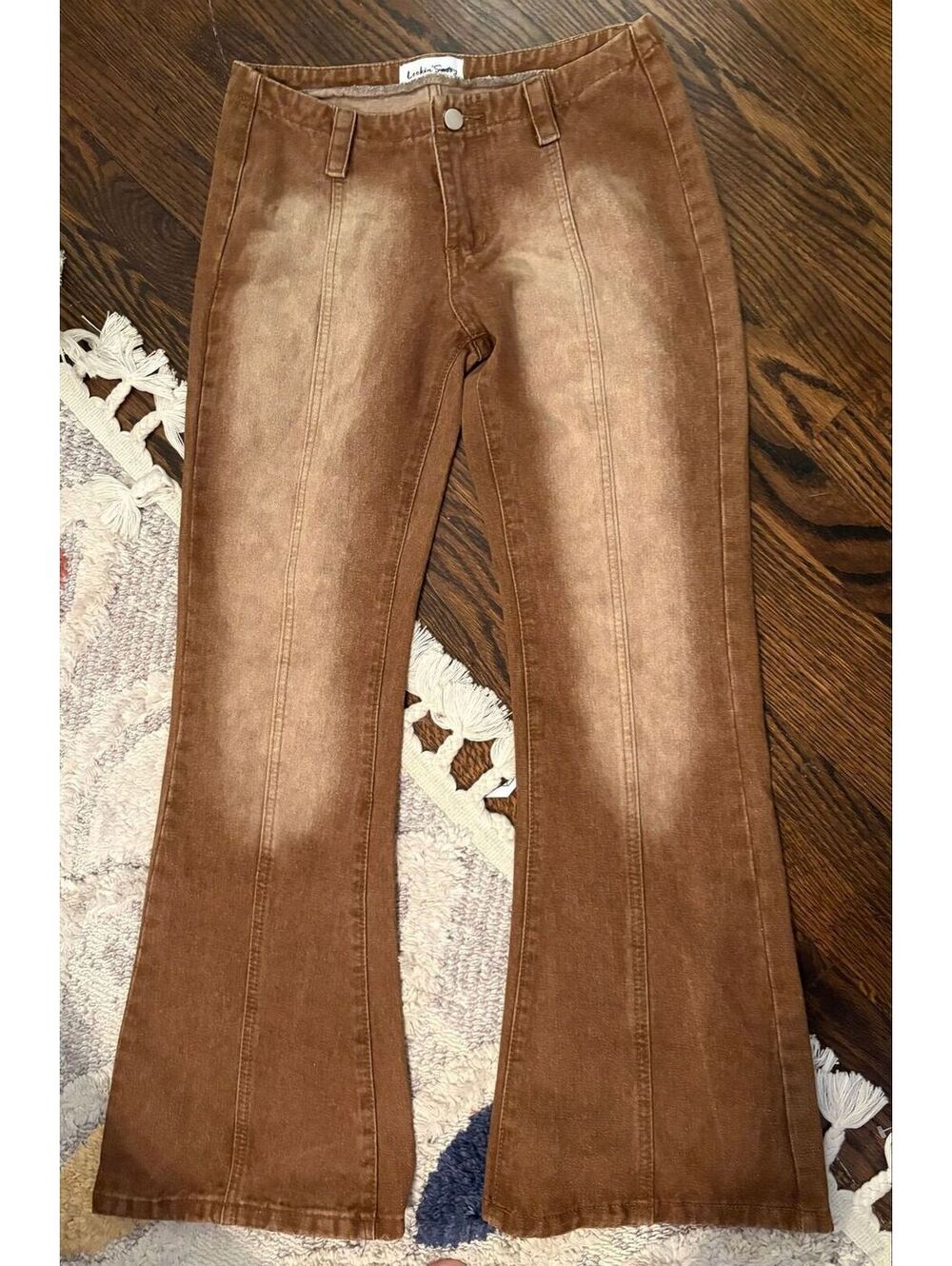 #277 Bundle Brown wide leg jeans medium and NEW Zanana tank S-M